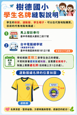 樹德國小學生名牌縫製說明